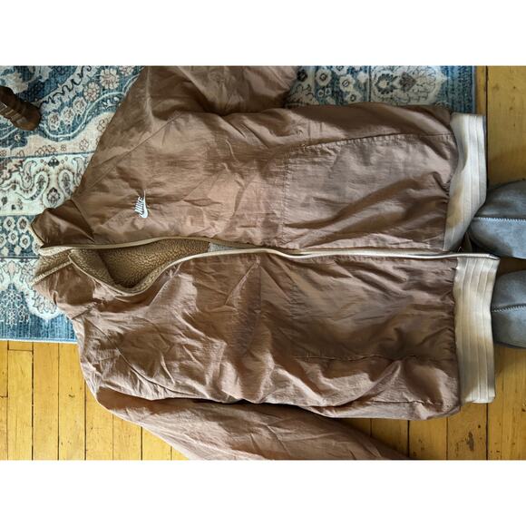 Nike Big Swoosh Reversible Boa Jacket Hemp White Men's Size large - Picture 4 of 6